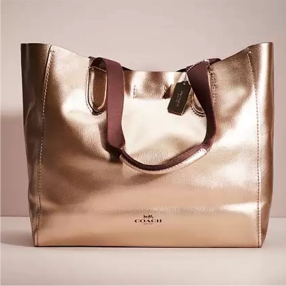 COACH Gold Saddle Large Derby Bag - Picture 13 of 13